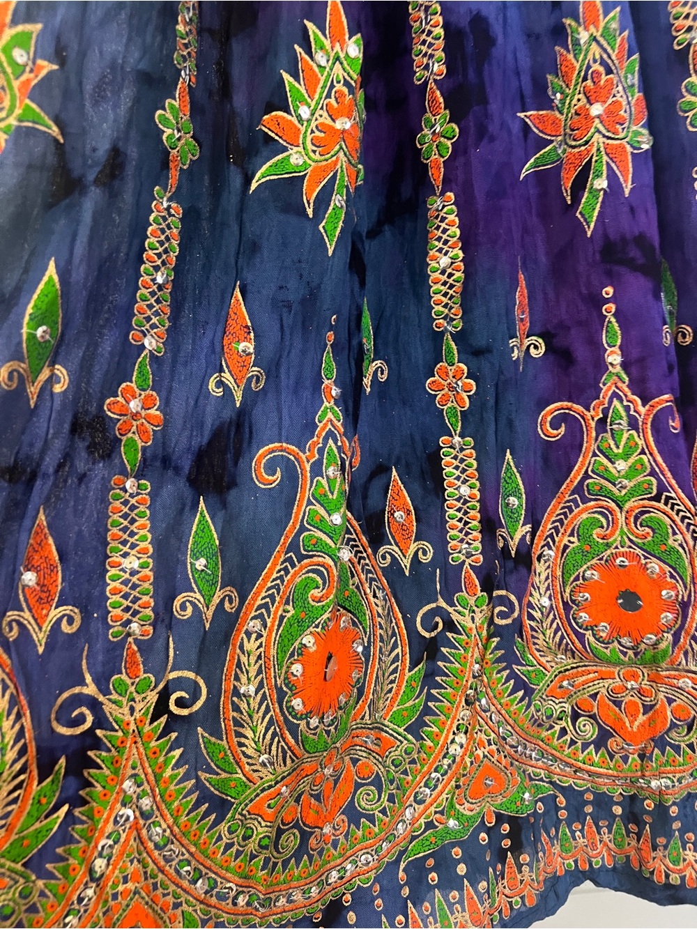 Bohemian Floral Maxi Skirt in Deep Purple - Picture 4 of 10